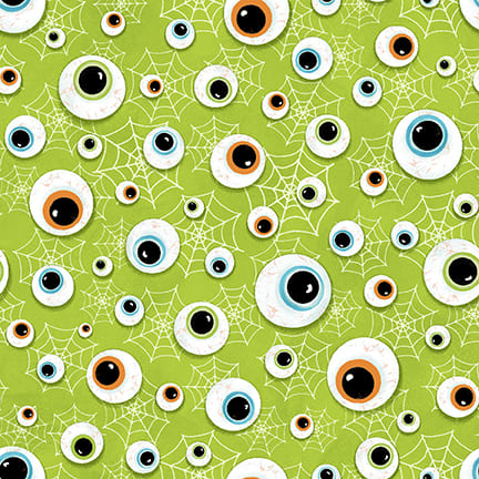 Welcome Foolish Mortals - Eyeballs and Webs Green Glow