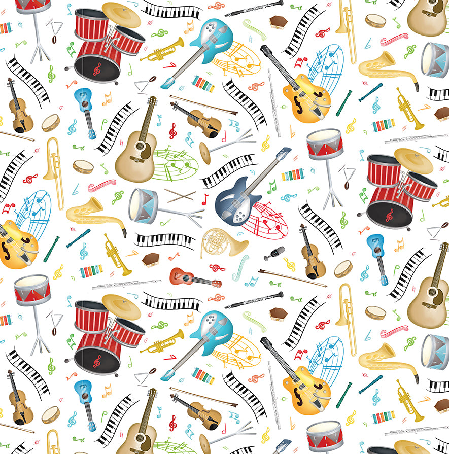 Making Music - Musical Instruments White
