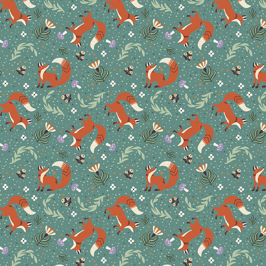 Cottage Core - Foxy Cottage Core Teal