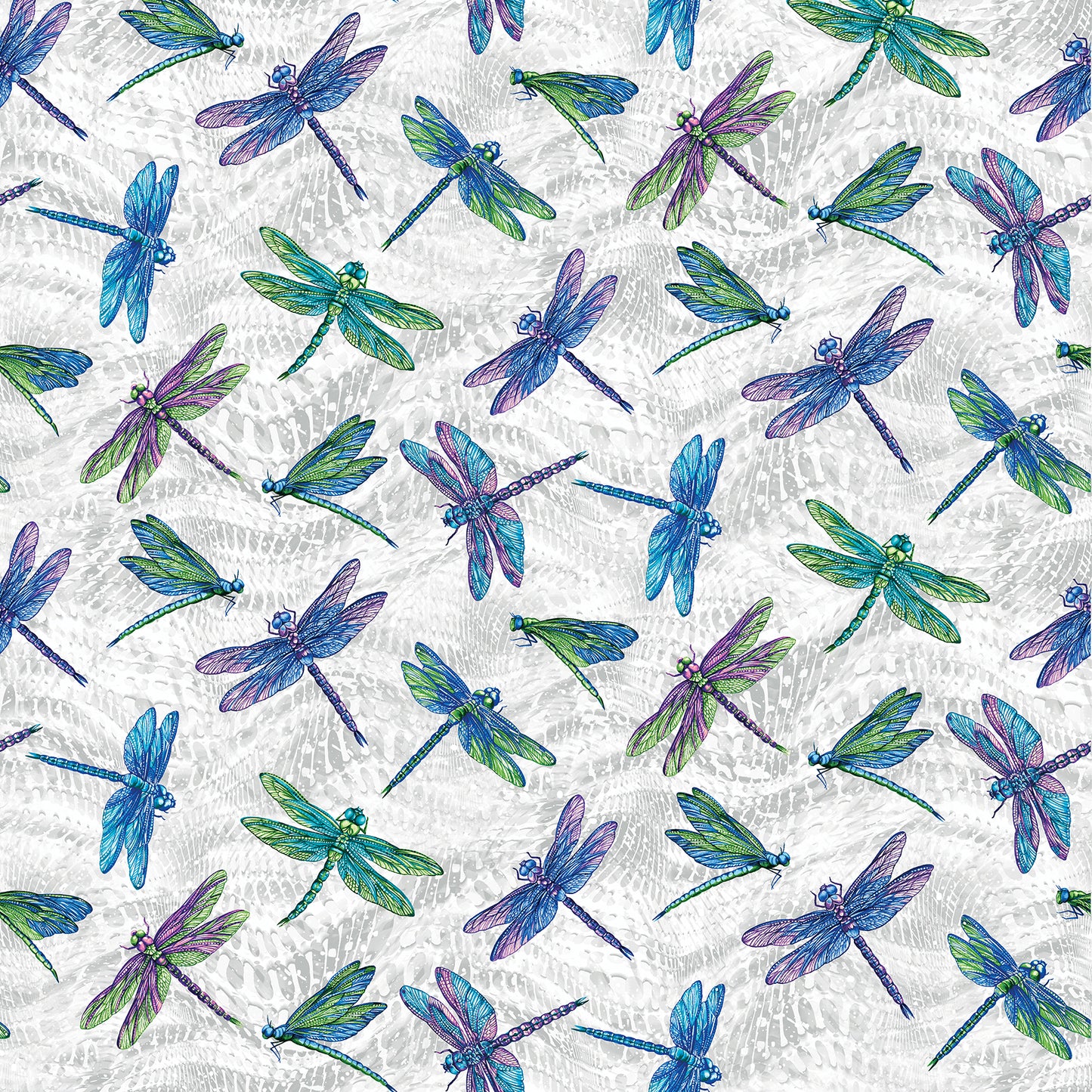 On Dragonfly Wings - Large Dragonfly Grey