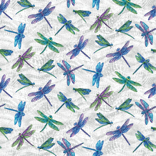 On Dragonfly Wings - Large Dragonfly Grey
