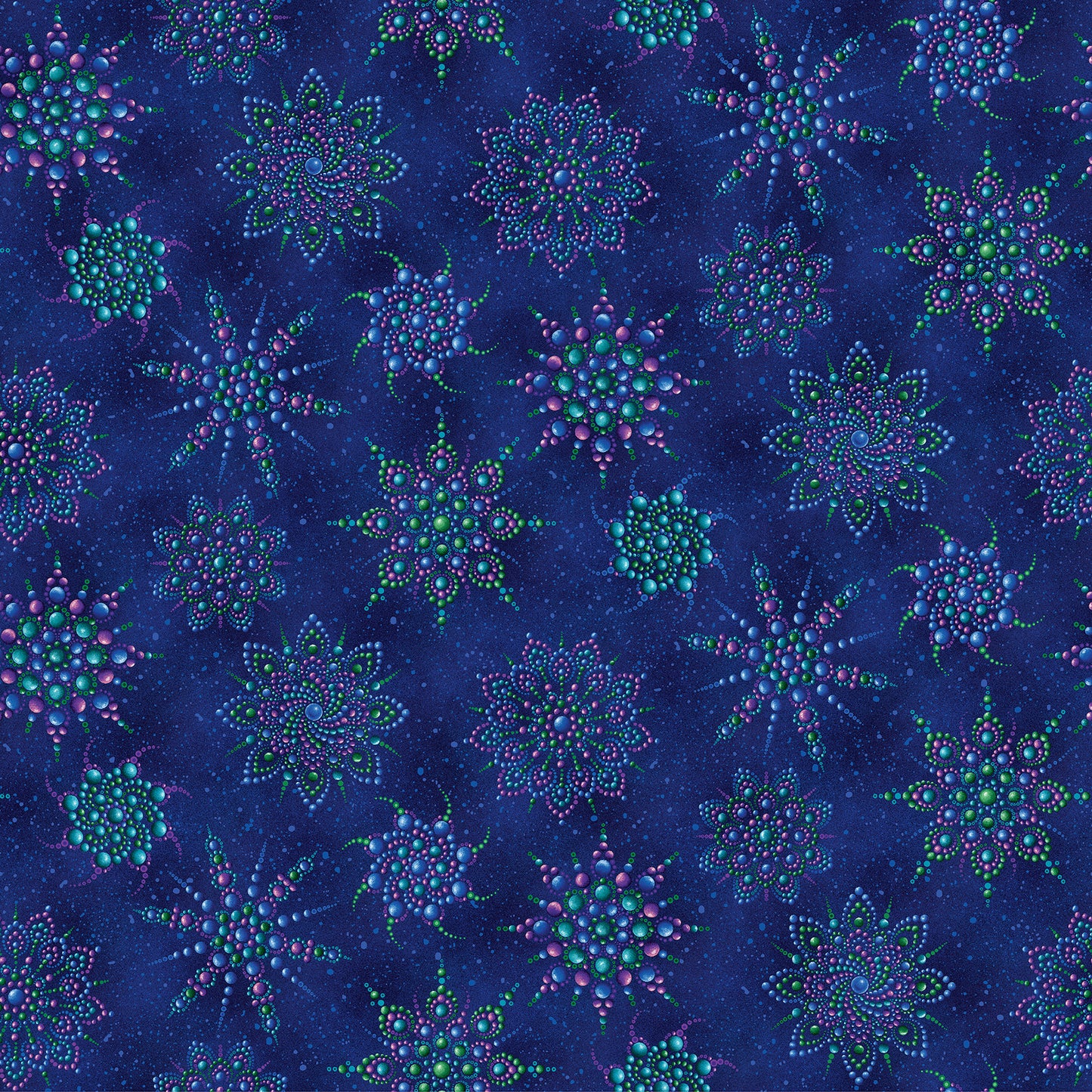On Dragonfly Wings - Beaded Medallion Dark Blue