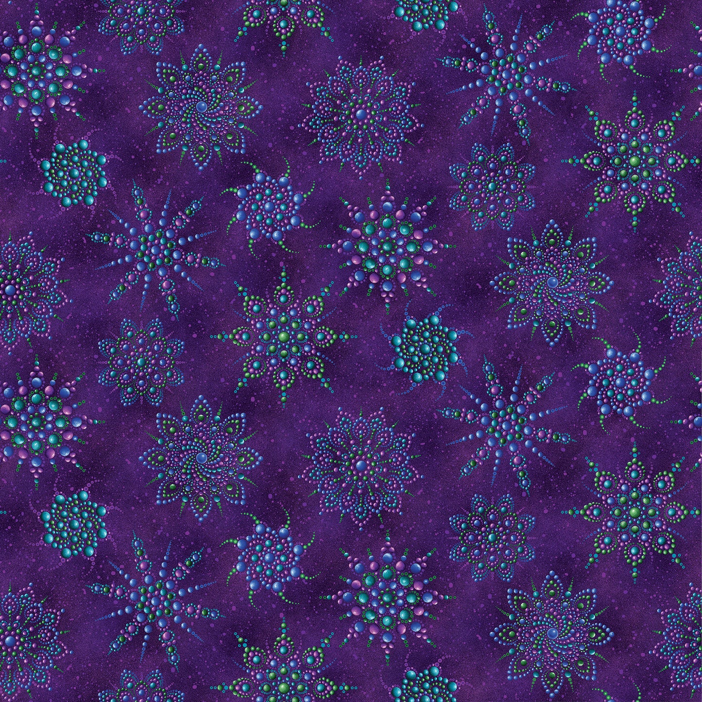 On Dragonfly Wings - Beaded Medallion Dark Purple