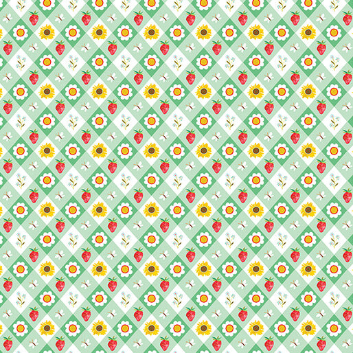 A Wildflower Heart - Cottage Picnic Light Teal