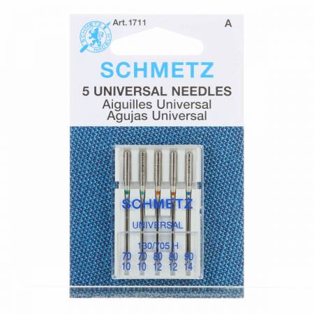 Schmetz Universal Machine Needle Size 70/80/90/100 # 1835 – Threaded Lines