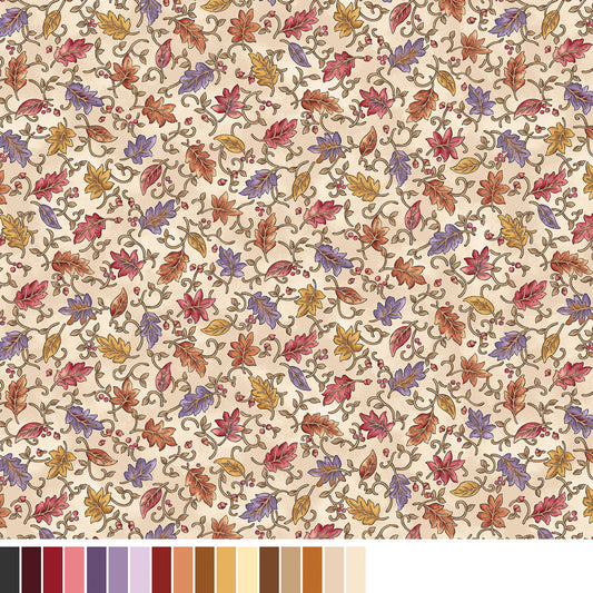 Autumn Breeze - Dancing Leaves Cream