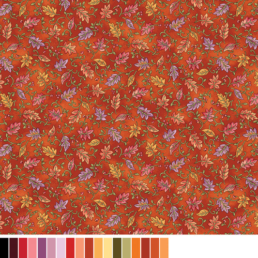 Autumn Breeze - Dancing Leaves Pumpkin