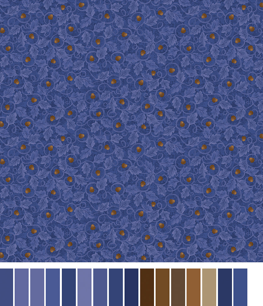 Autumn Breeze - Acorn Twirl Blue