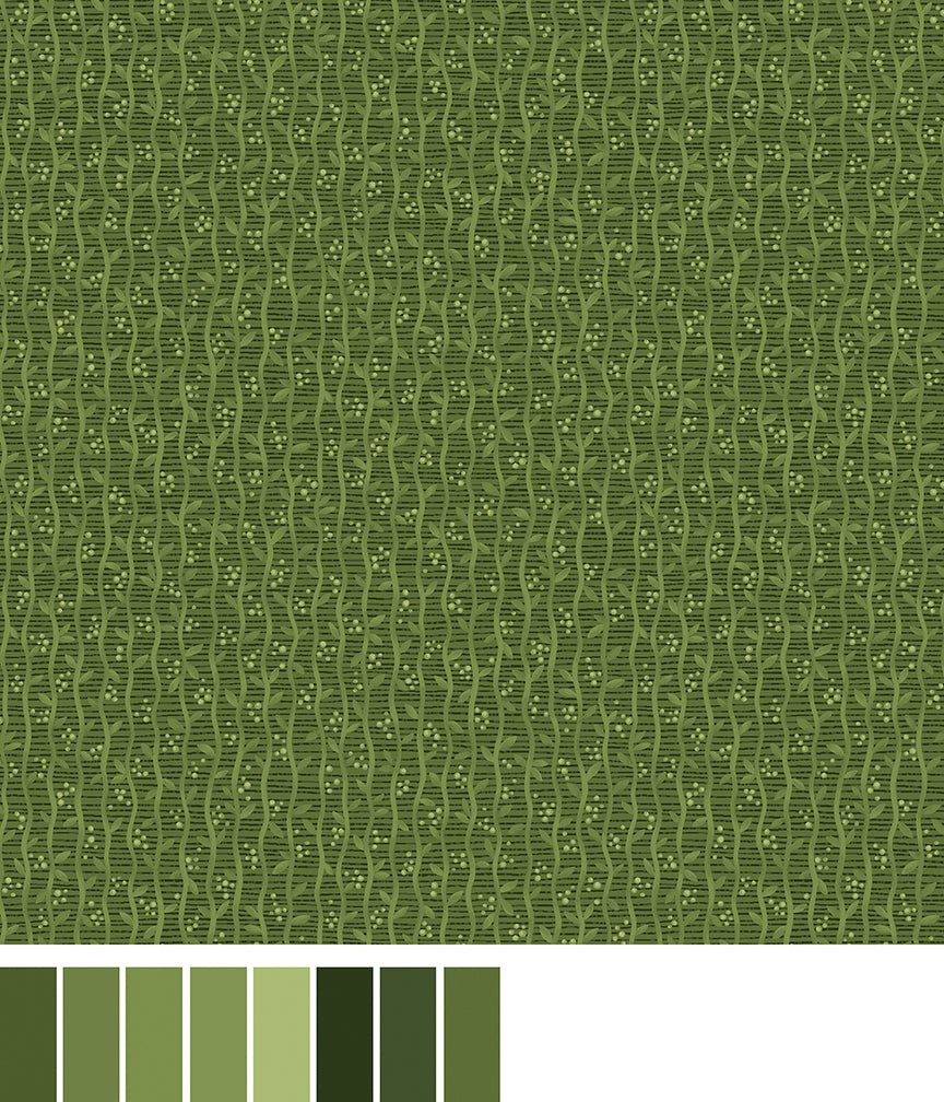Autumn Breeze - Harvest Stripe Green