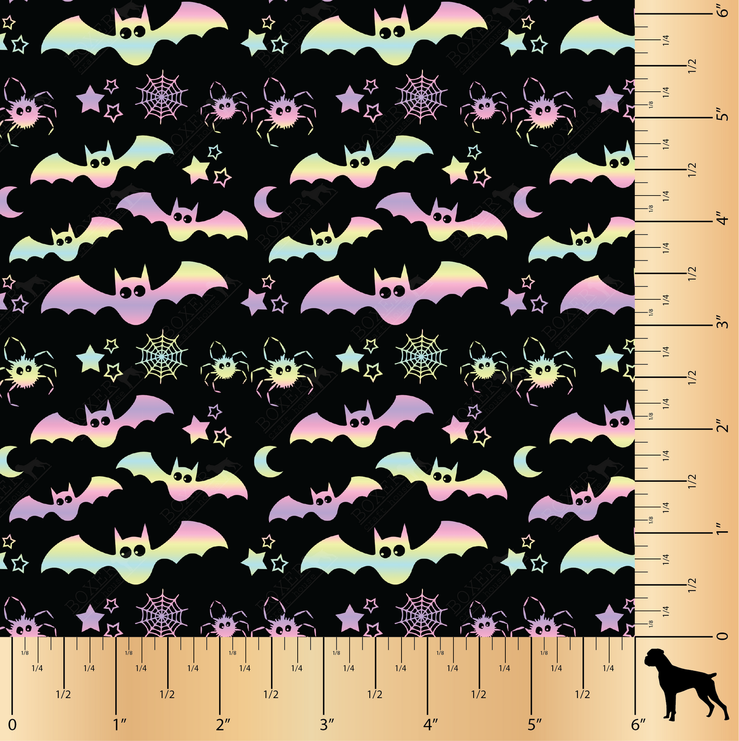 Halloween Faux Leather, Spiderwebs Faux Leather, Rainbow Faux Leather, Pastel Rainbow, Spooky Halloween Printed Faux Leather, Halloween Embroidery Vinyl, Printed in the USA, Boxer Craft House, Skulls