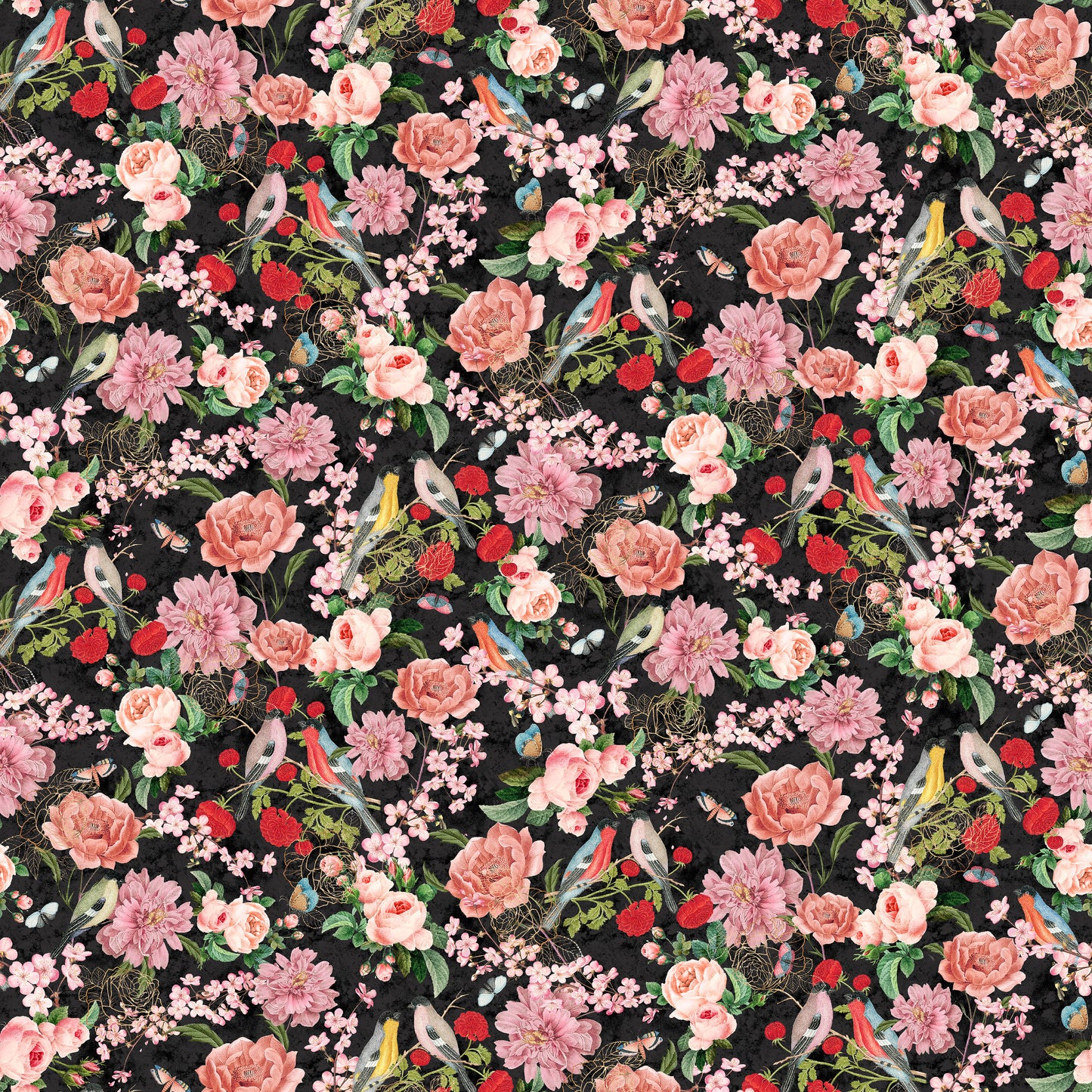 Romance - Large Blooms and Birds