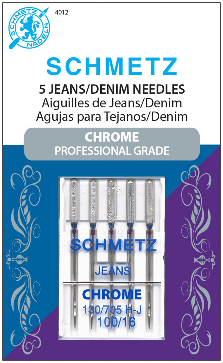 Universal Chrome Size 80/12 Pack of 10 Needles by Schmetz Professional  Grade 