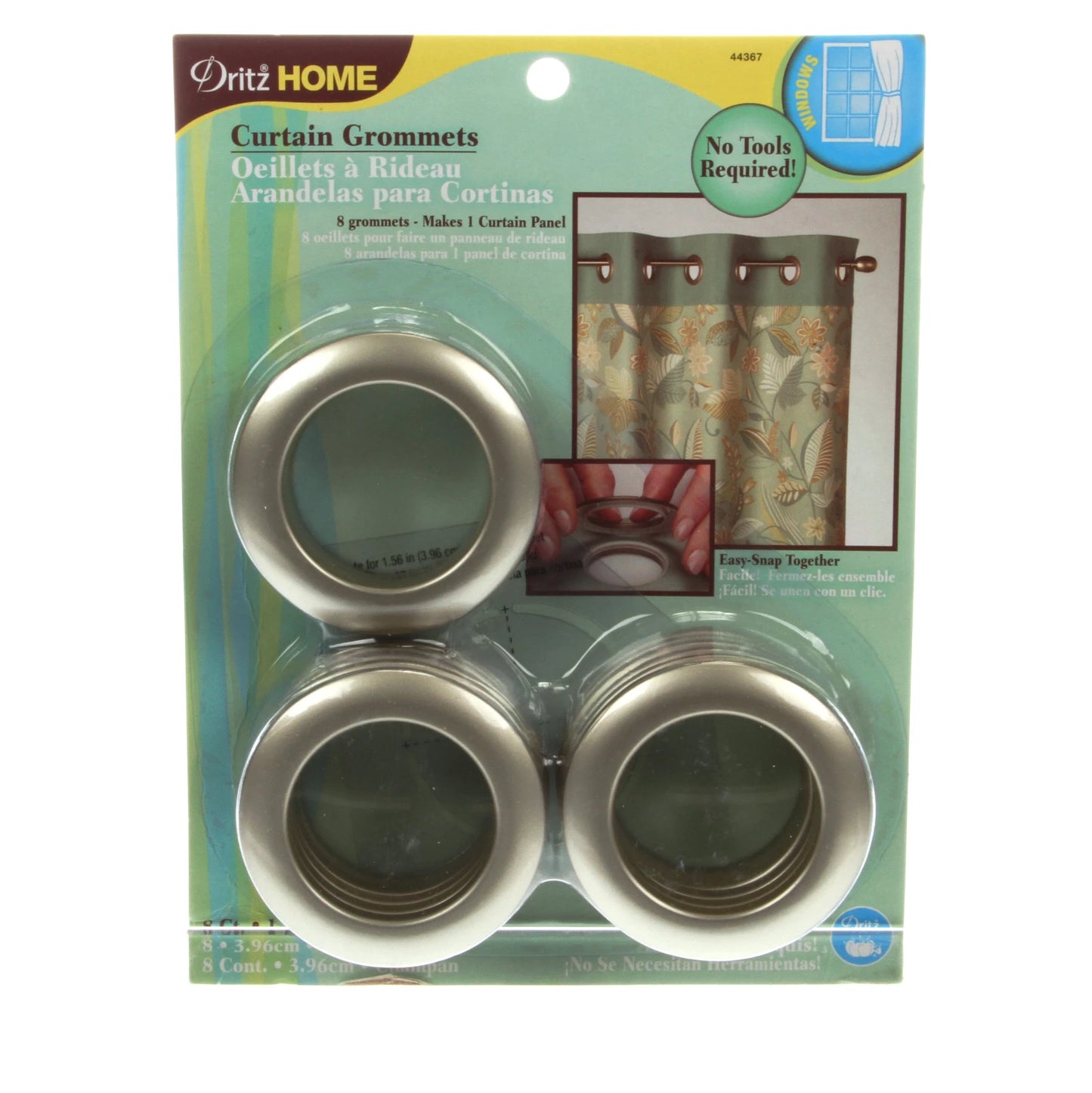 Curtain Grommet Large Champagne 1-9/16in 8ct