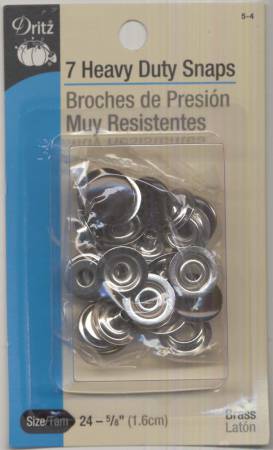 Heavy Duty Snaps 7ct Brown