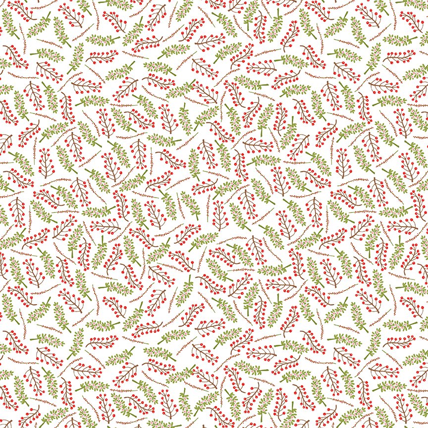 Snowman's Dream Cotton Fabric Line, Studio e fabrics, Snowman, Winter time, Cotton fabrics, Quilting Cotton, Sharla Fults, Cotton fabrics at Boxer Craft House, Tossed Sprigs