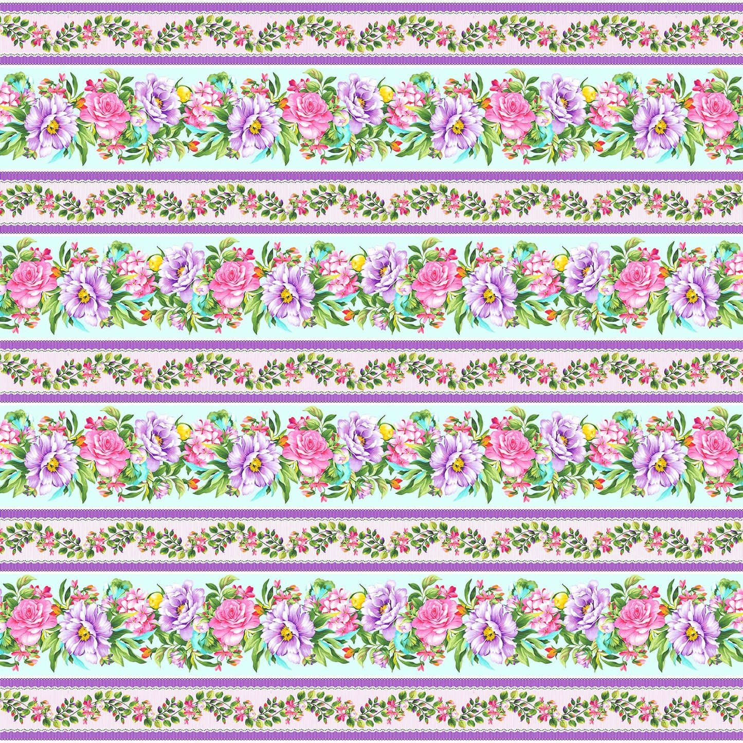 Splendid Path - Border Stripe HALF YARD