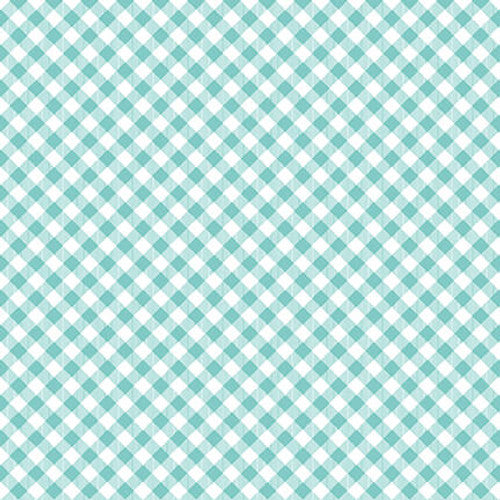 Chelsea's Checks - Aqua/White