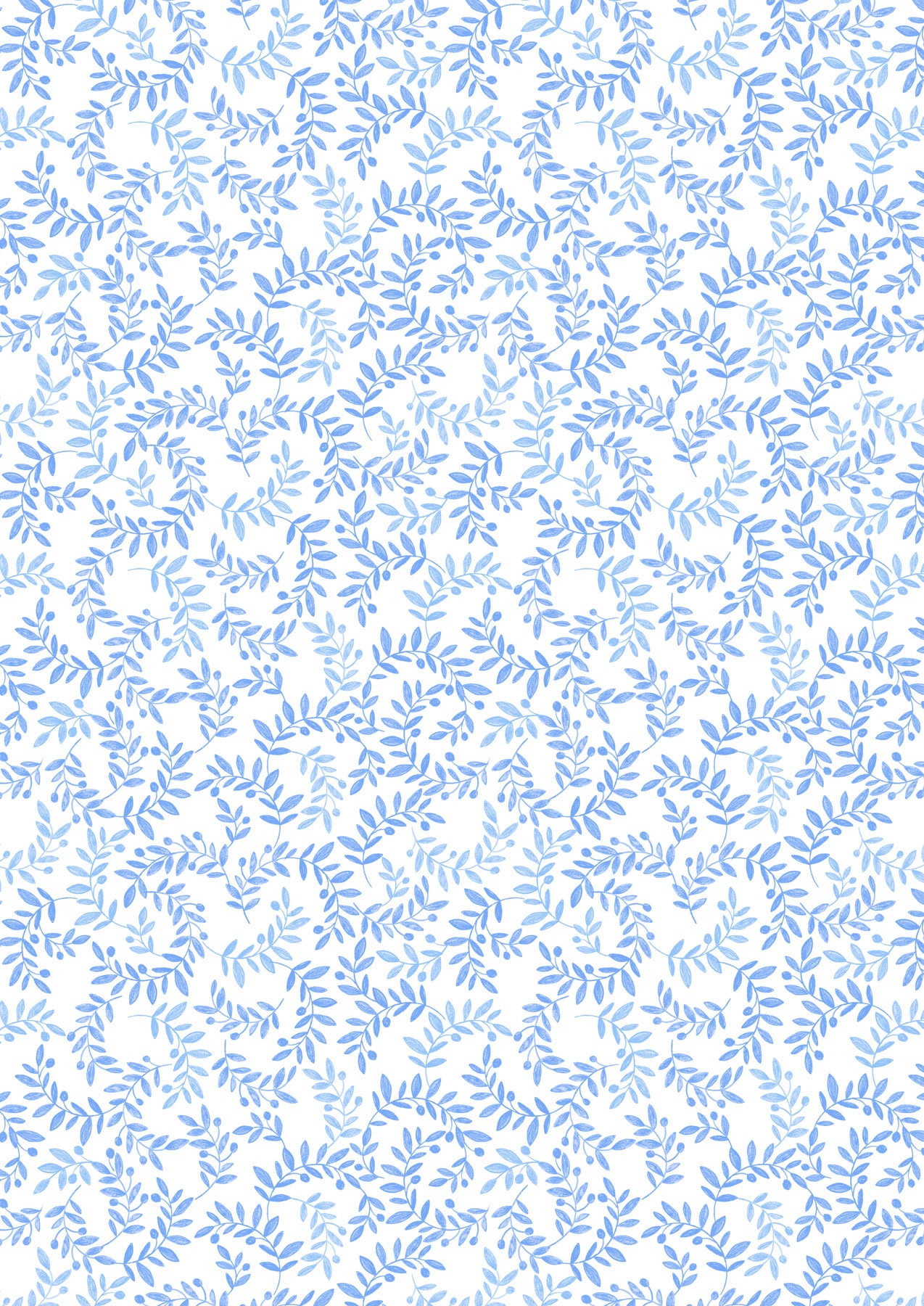 Chalki - Soft Blue Olive Branch