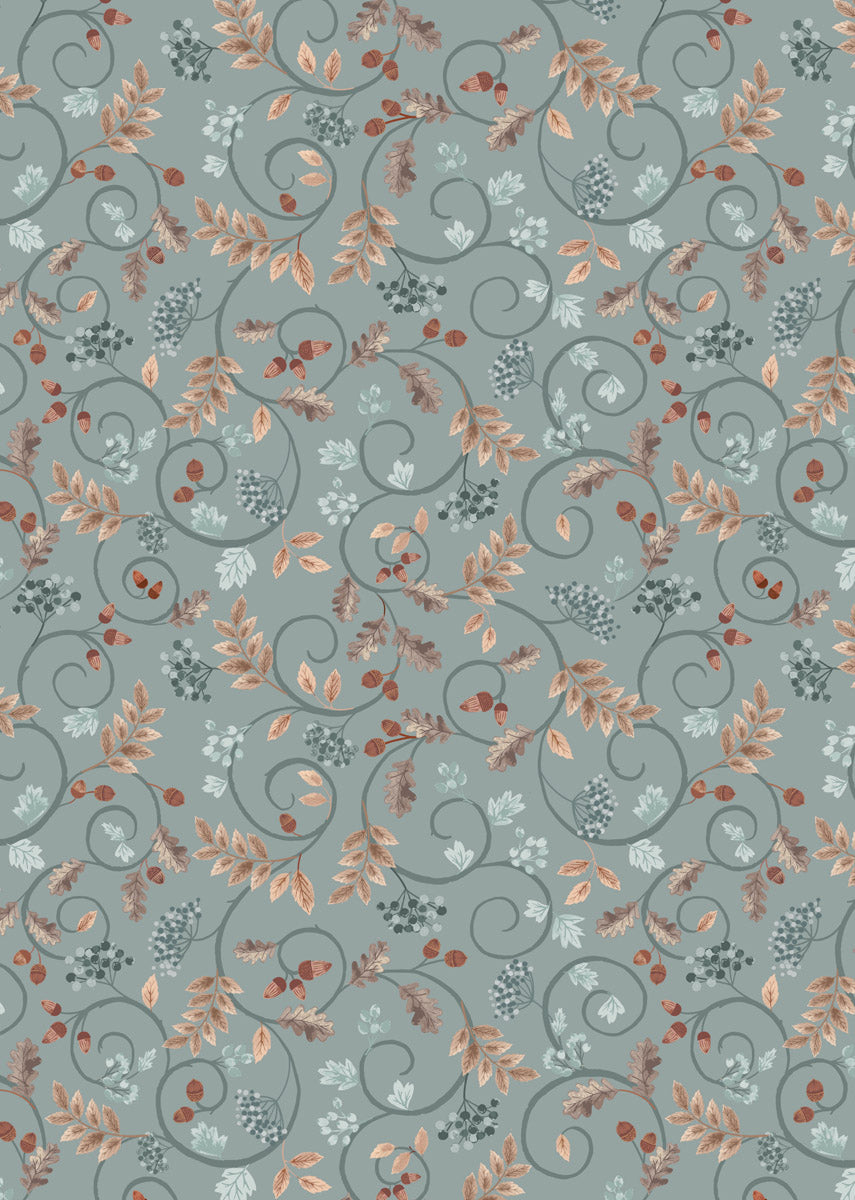 Cranborne Chase - Scroll on Slate Blue