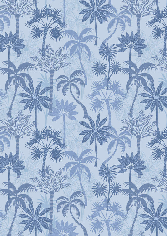 Paradise - Tropical Trees on Blue Sky