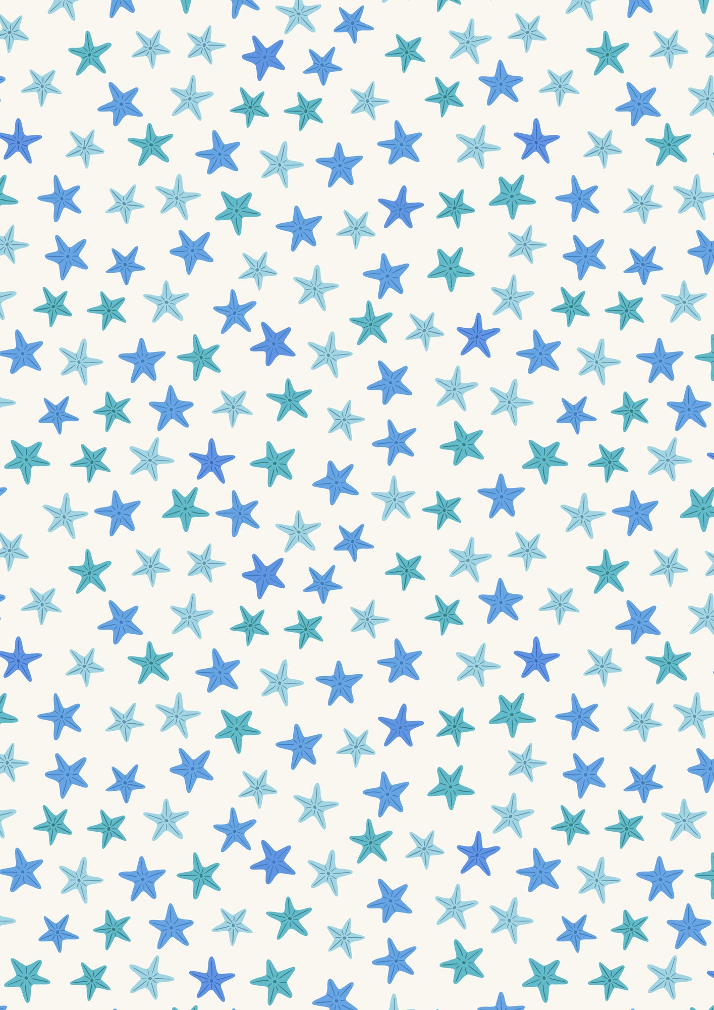 Puffin Rock - Blue Starfish on Cream
