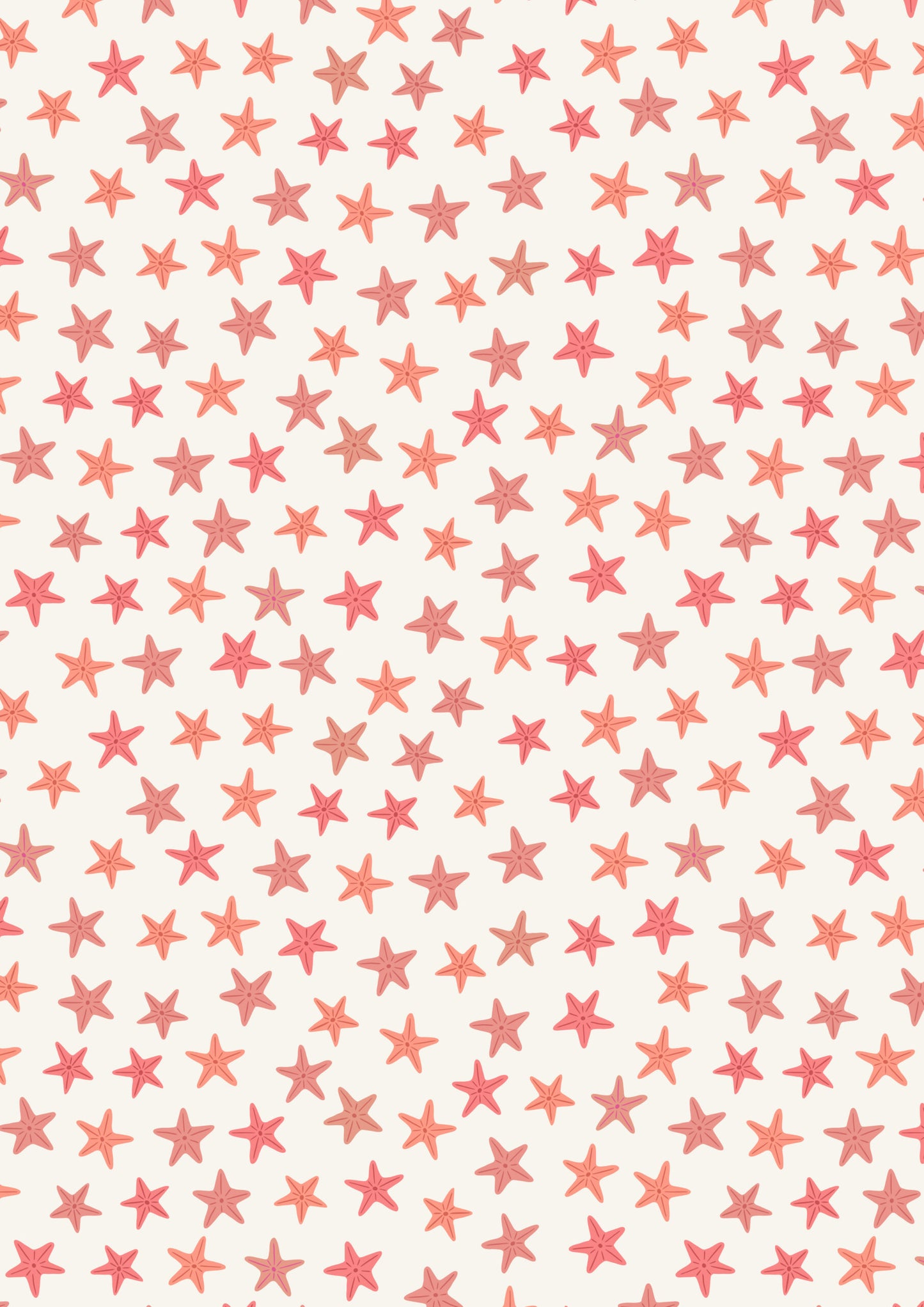 Puffin Rock - Orange Starfish on Cream