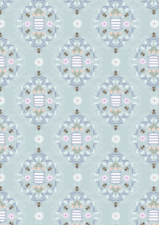 Honey Sweet - Honey Sweet Bee Hives On Soft Blue