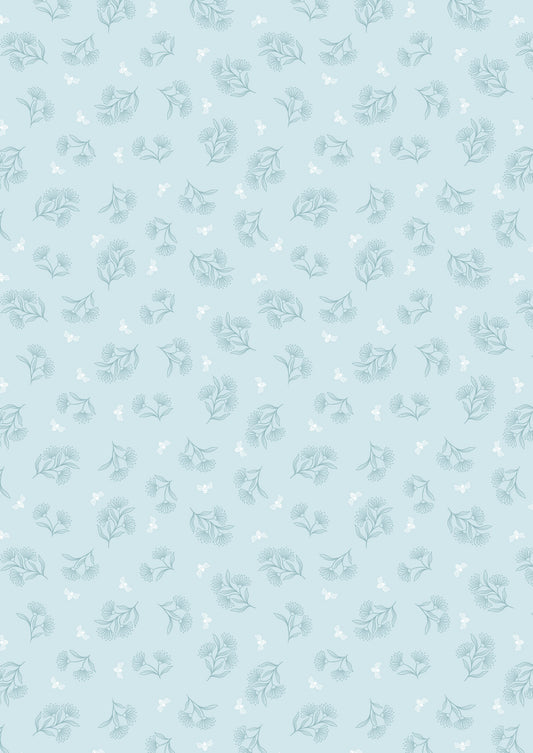 Honey Sweet - Tiny Floral Bee On Blue