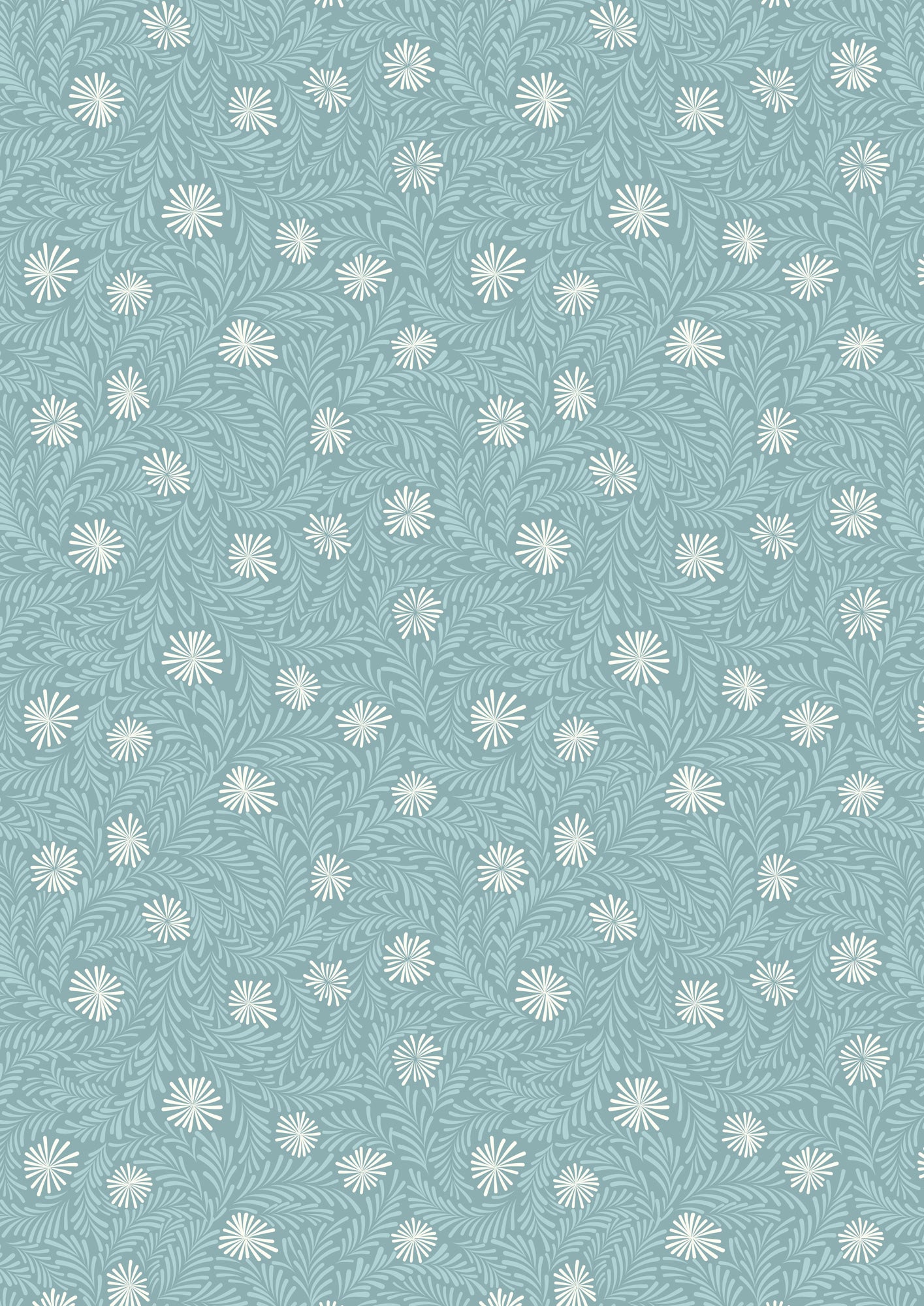 A Winter's Moon - Frosty Ice on Light Iced Aqua with Pearl
