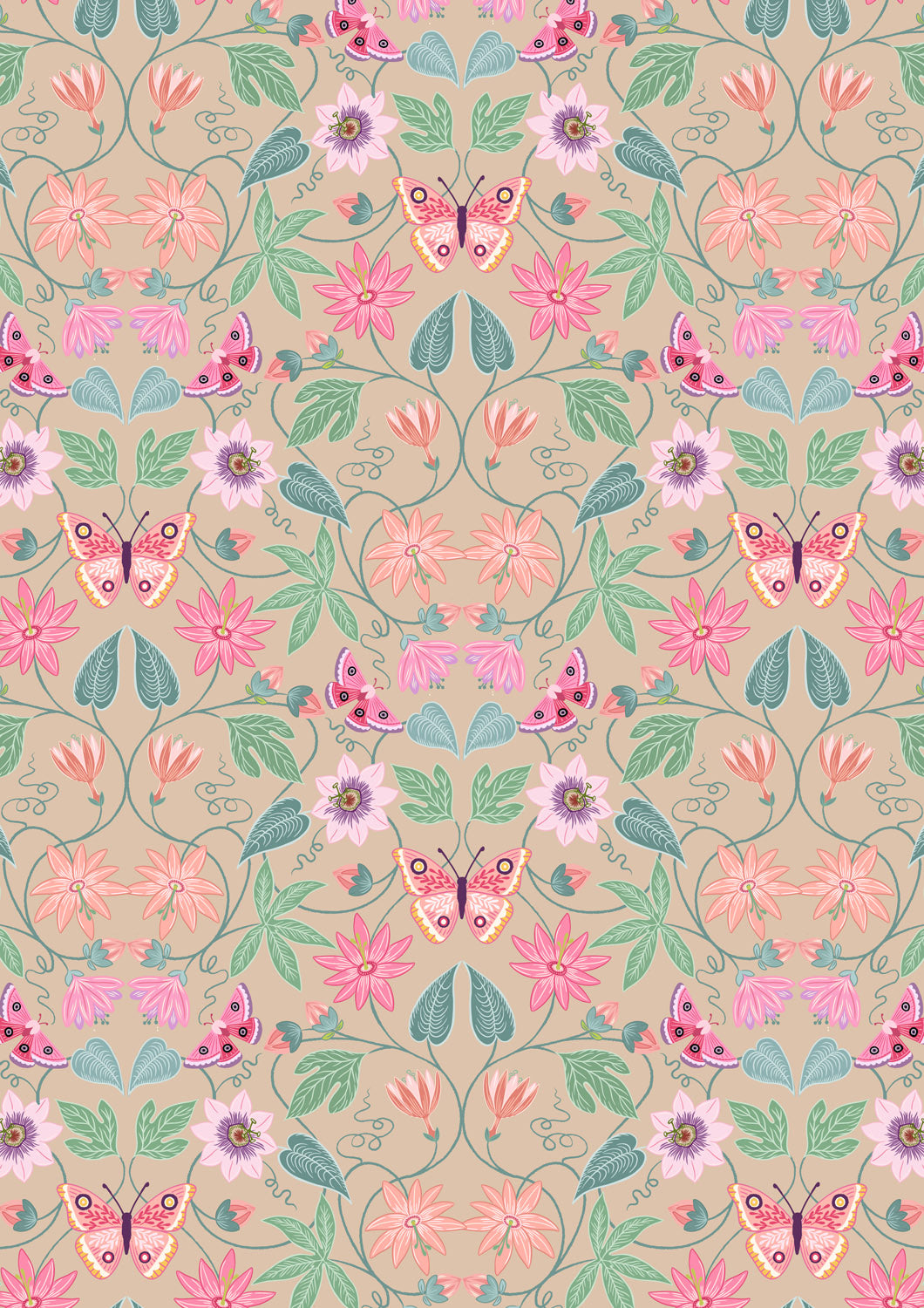 Botanical Oasis - Botanical Butterfly On Natural