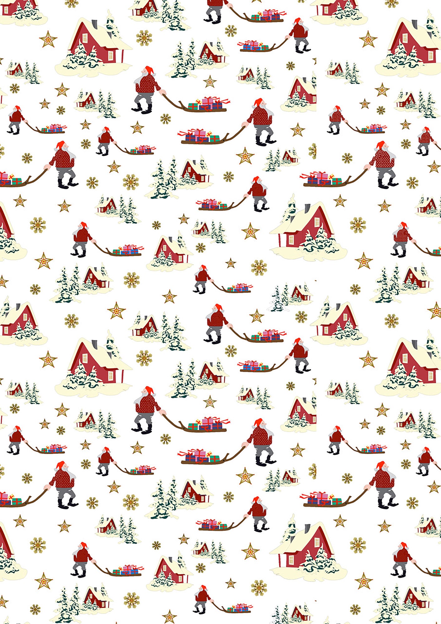 Norwegian Christmas - Christmas Eve on White