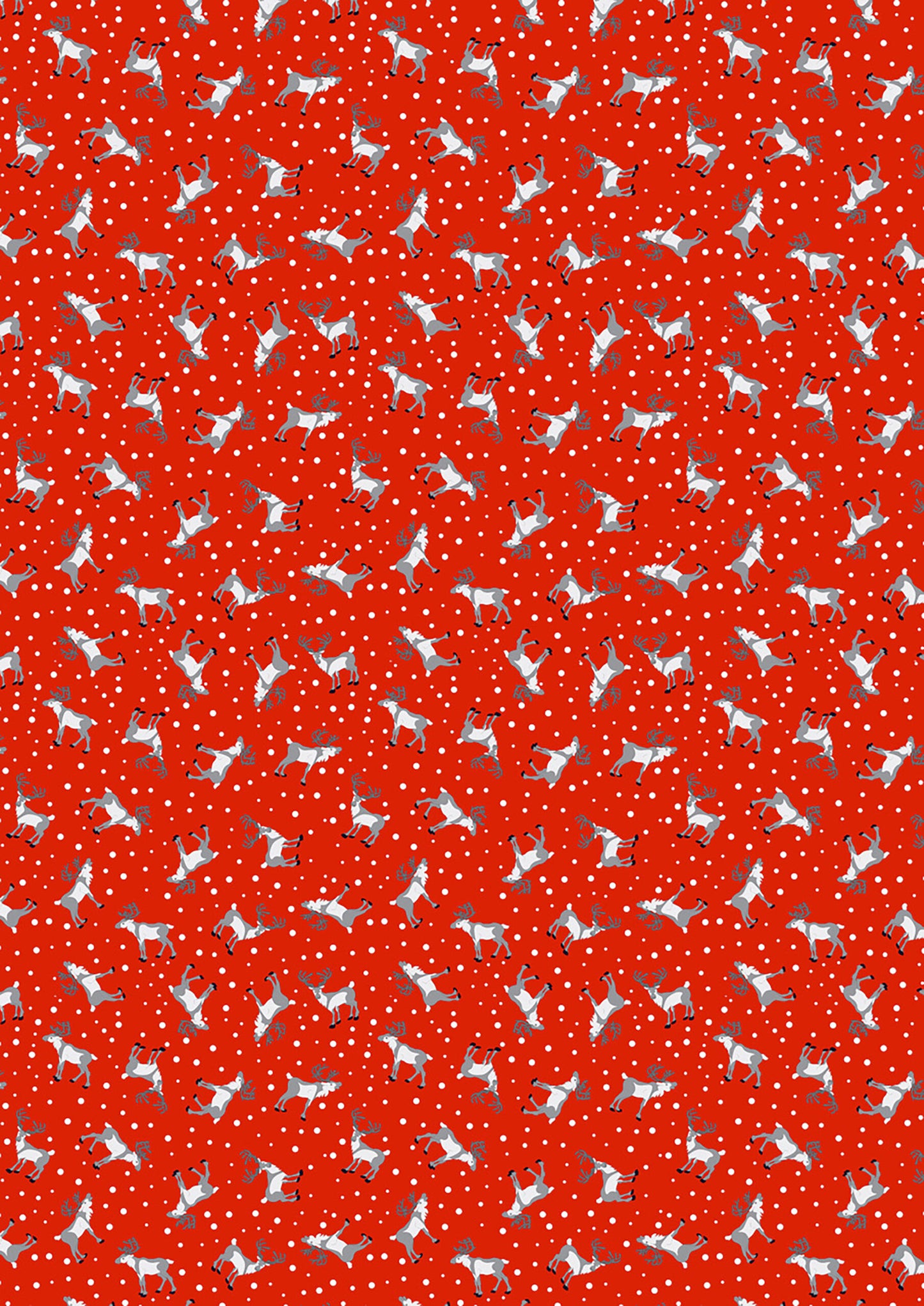 Norwegian Christmas - Reindeer on Red