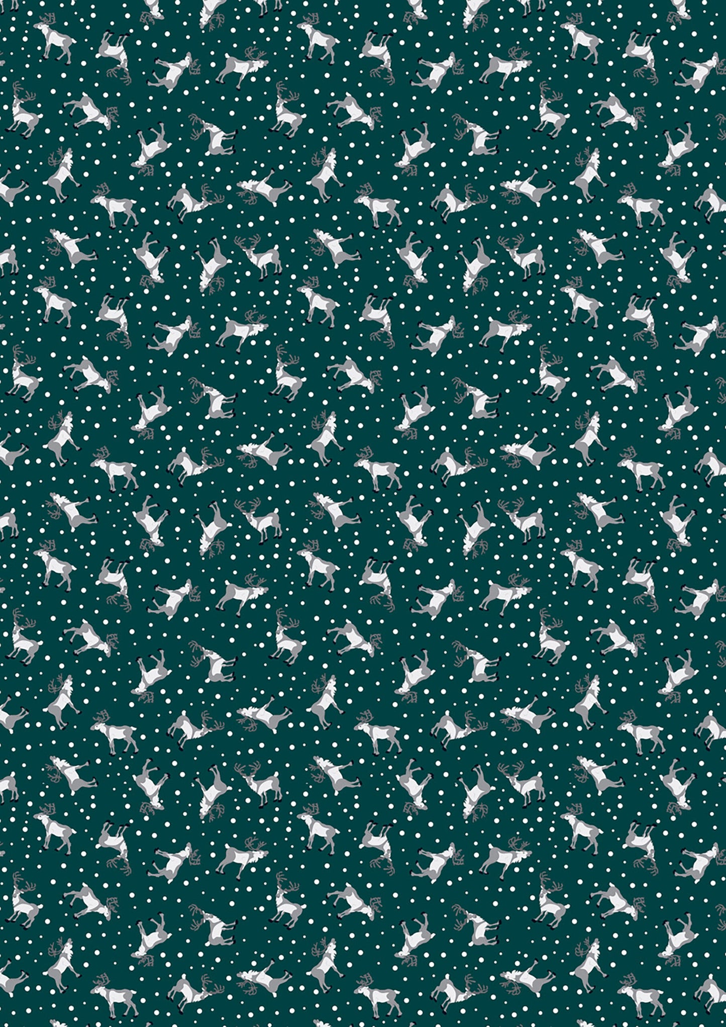 Norwegian Christmas - Reindeer on Green