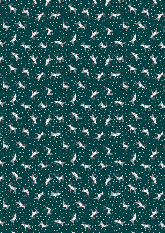 Norwegian Christmas - Reindeer on Green