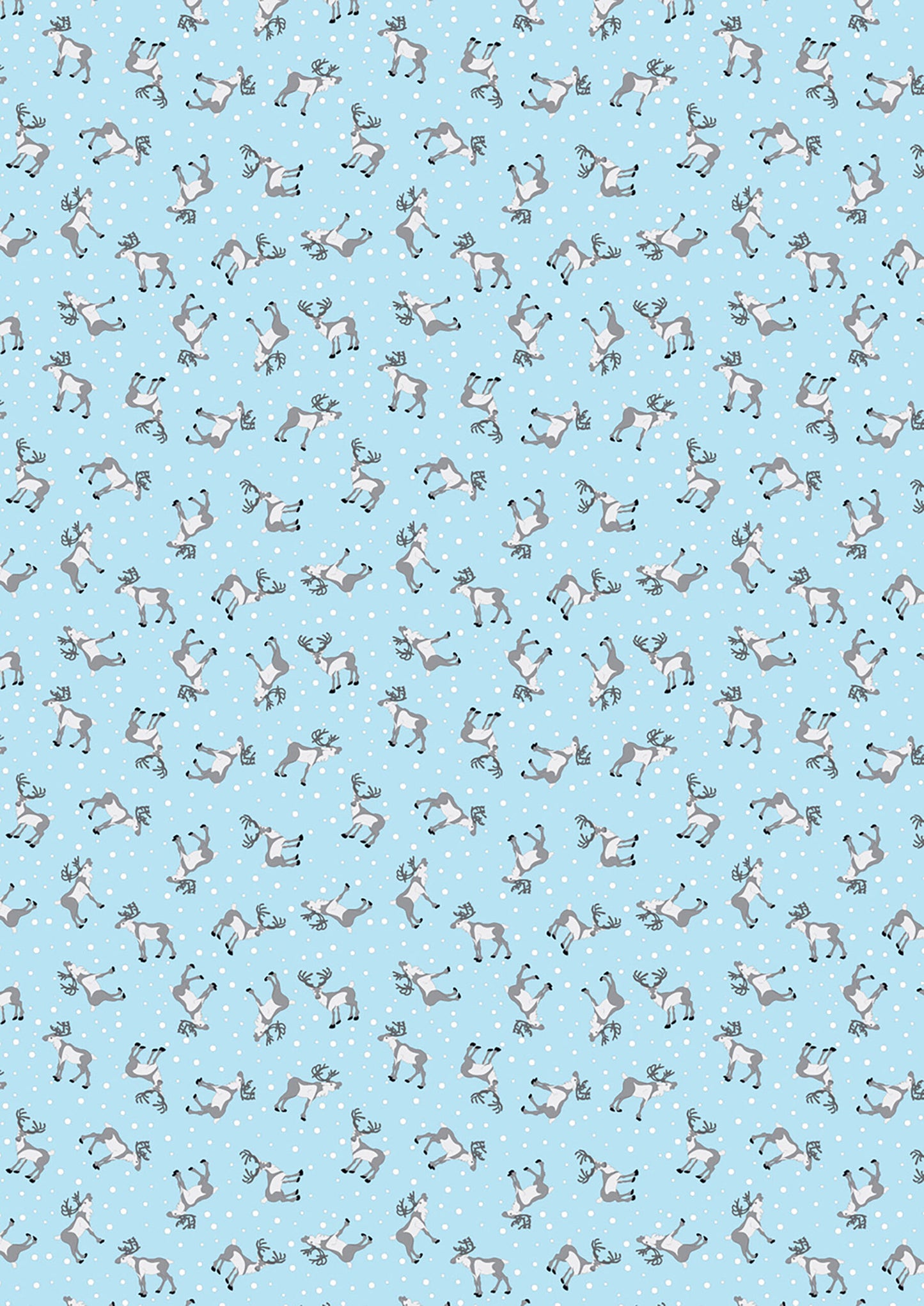 Norwegian Christmas - Reindeer on Light Blue