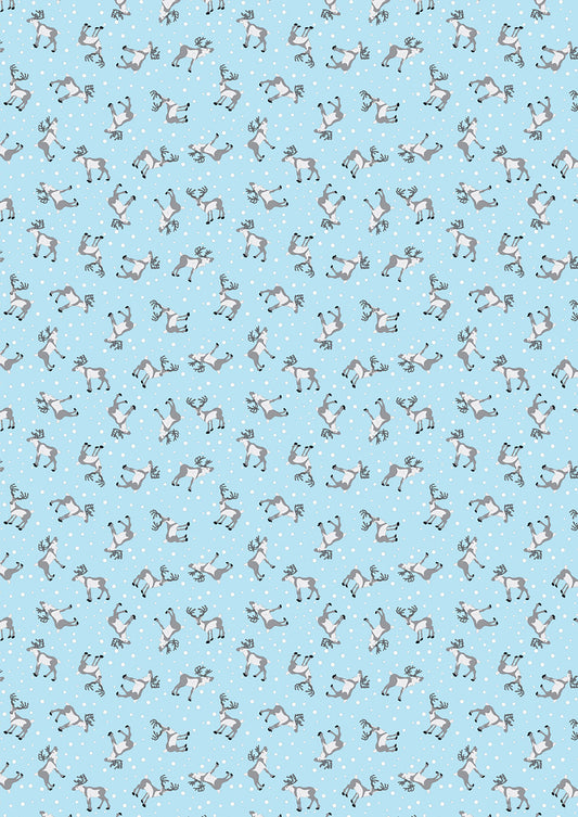 Norwegian Christmas - Reindeer on Light Blue