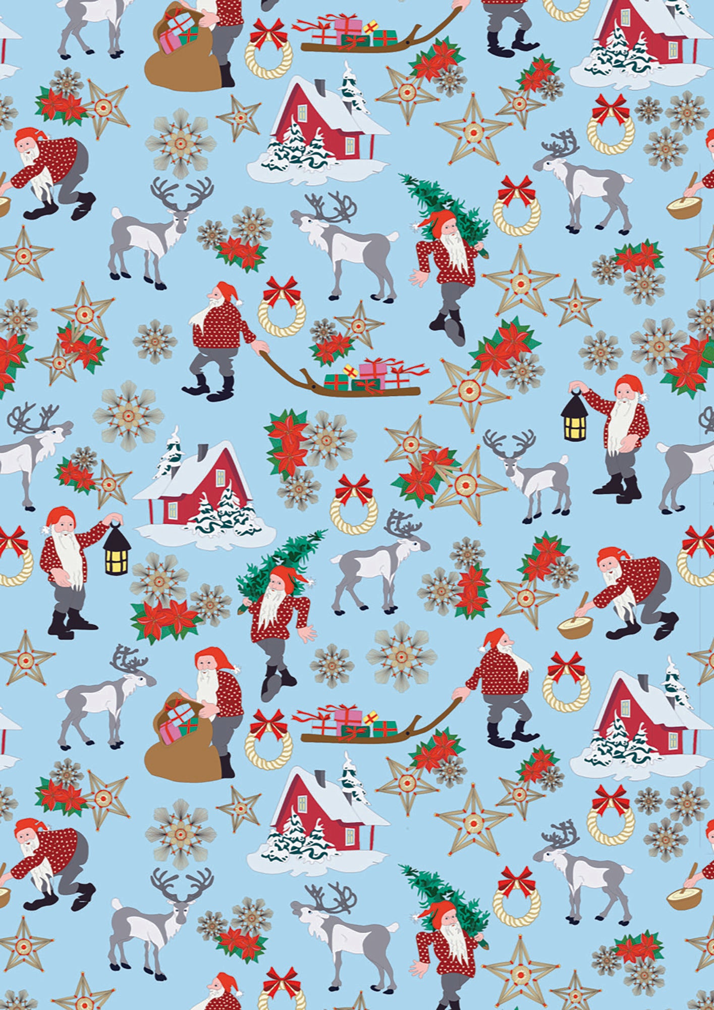 Norwegian Christmas - Norwegian Christmas on Light Blue