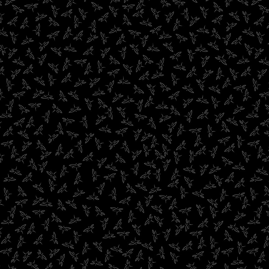 Back in Black - Dragonfly Henry Glass Fabrics by Goldi L. Studios