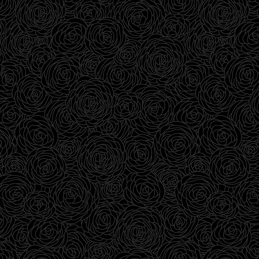 Back in Black - Drawn Flowers Goldi L. Studio