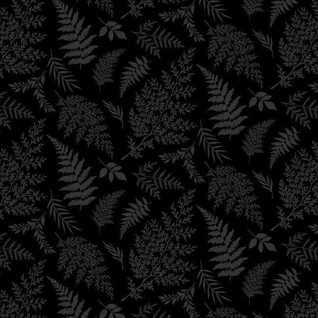 Back in Black - Fern Henry Glass Fabrics by Goldi L. Studio