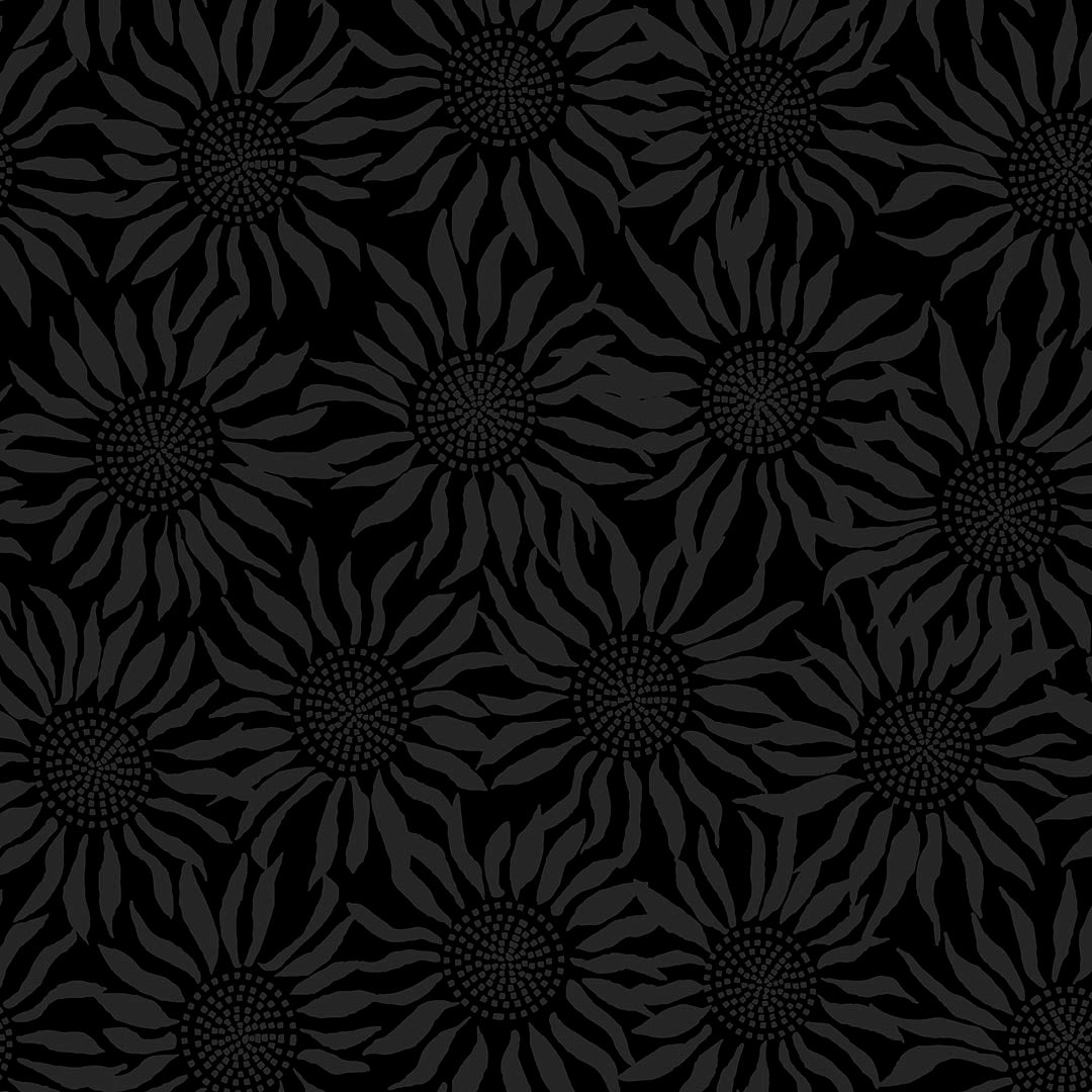 Back in Black - Sunflowers Henry Glass Fabrics by Goldi L. Studio