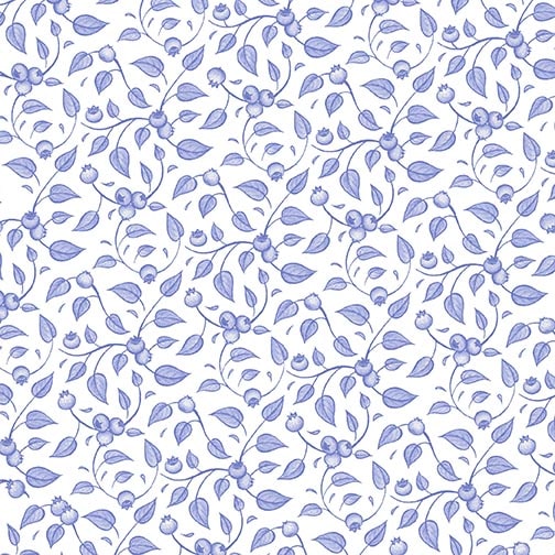 Berrylicious - Blueberries Vine by Jane Shasky for Henry Glass Fabrics