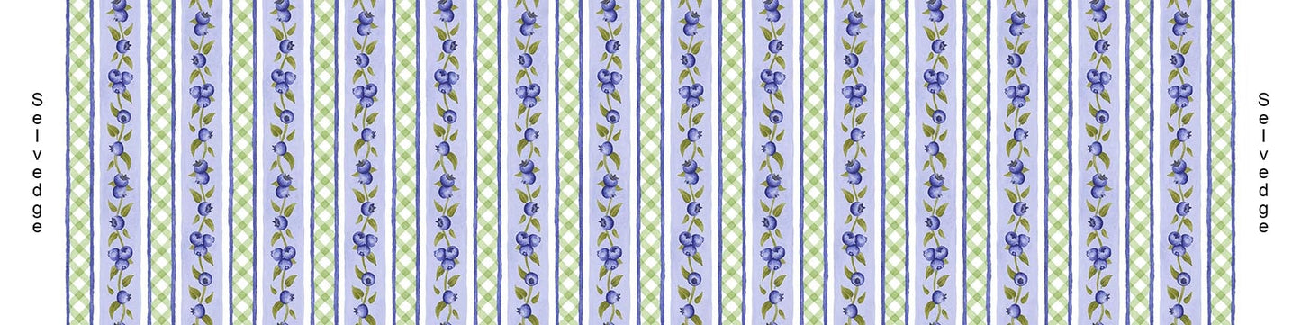 Berrylicious - Border Stripe by Jane Shasky for Henry Glass Fabrics