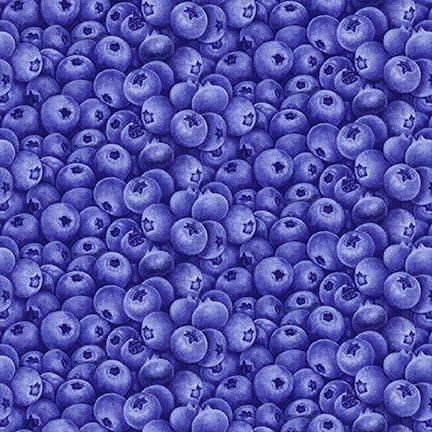 Berrylicious - Packed Blueberries By Jane Shasky with Henry Glass Fabrics