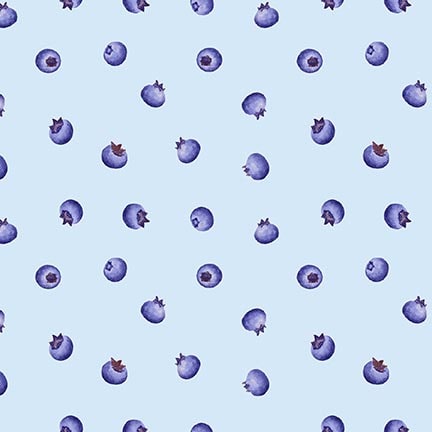 Berrylicious - Tossed Blueberry by Jane Shasky for Henry Glass Fabrics
