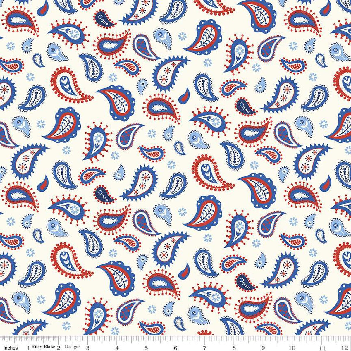 Red White & Bang! Paisley Cream