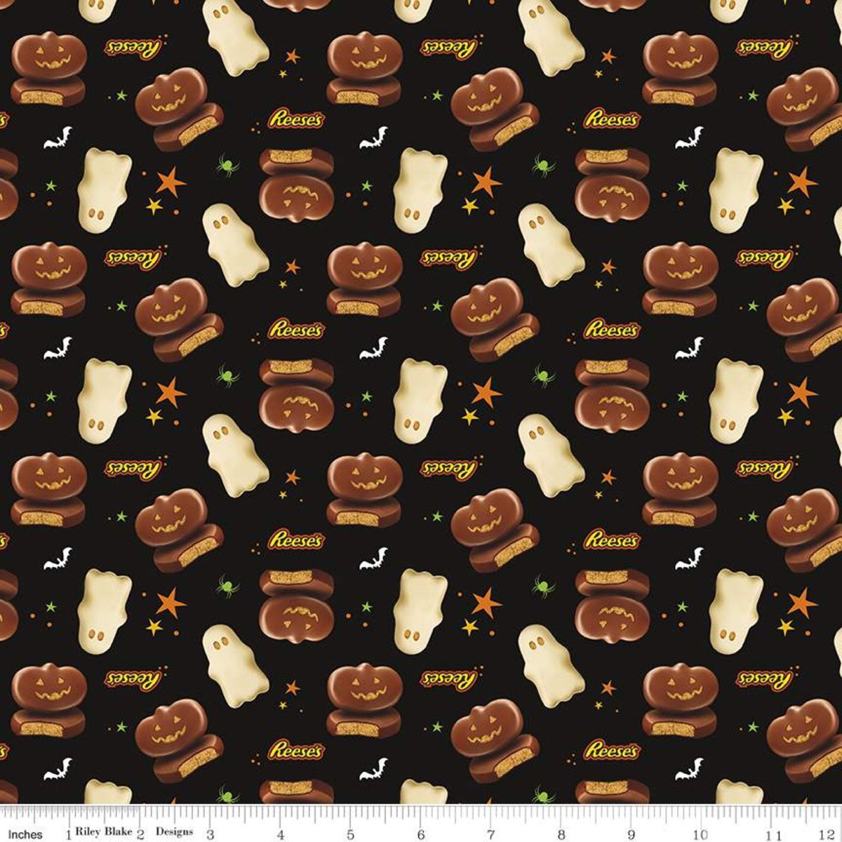 Hershey Fabric, Chocolate Lovers, 100% Cotton, Hershey Kisses, Halloween Fabric, Riley Blake Fabrics, Reese's Peanut butter cups fabric, Quilting Fabrics, Yum Chocolates