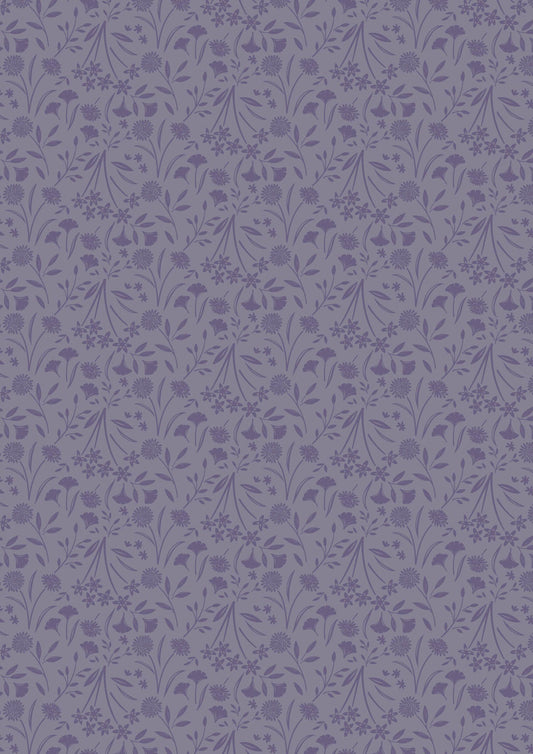 Evenfall - Floral Dusk  Dusky Purple