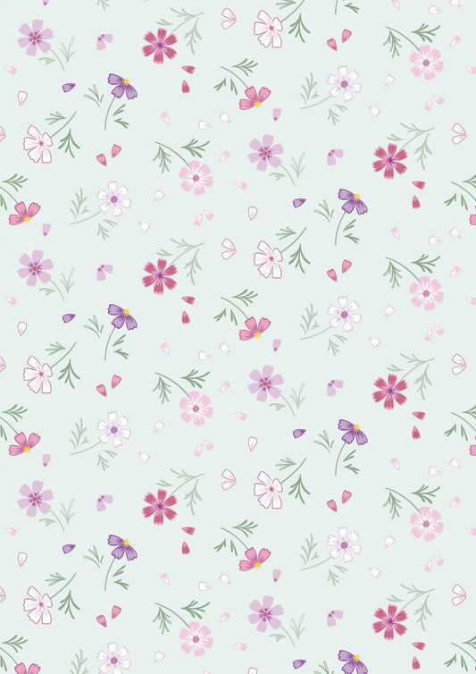 The Pressed Flowers Collection - Floral Affections Pale Teal
