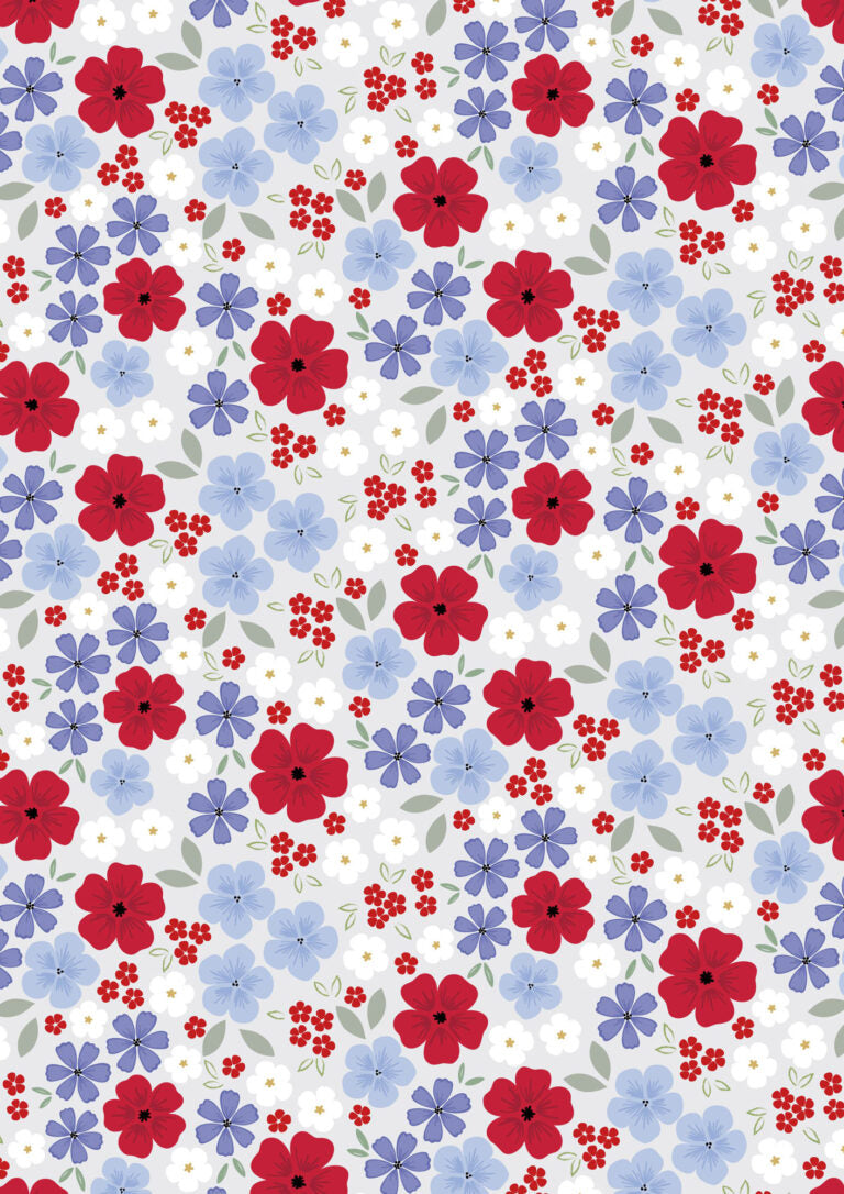 Forever Blooms - Floral Palette - Bright Grey